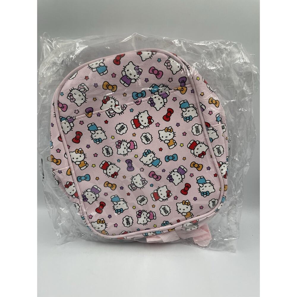 NEW Hello Kitty Sanrio Pink Mini Backpack Purse 10" Faux Leather Bows